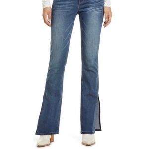 Wit & Wisdom Luxe Touch Blue Artisanal High Rise Itty Bitty Longer Boot Jean